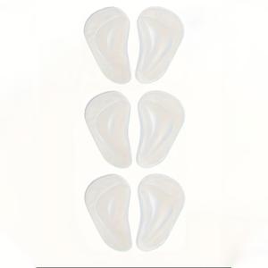 TEMU 6개입 자가 접착식 두꺼운 젤 패드 - 투명하고 통기성이 좋으며 편안한 깔창, 고품질 아치 서포트 깔창, 세탁 가능하고 재사용 가능한 젤 패드, 운동화, 샌들, 하이힐, 부츠에 적합 - 모든 신발 유형에 적합