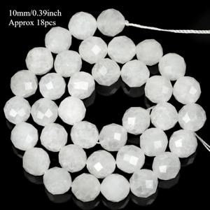 TEMU AA 천연석 커팅면 화이트 쿼츠 고품질 화려한 루즈 스페이서 비즈, 여성용 주얼리 제작 DIY 우아한 팔찌 목걸이 귀걸이 액세서리 선물용