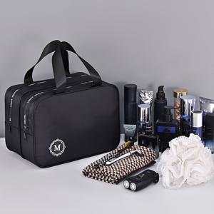TEMU 1개 건습 분리 이중 레이어 남성용 세면도구 가방, 여행용 수납 가방, 휴대용 대용량 메이크업 가방, 면도 및 세면 용품 가방, 뷰티 세면도구 가방