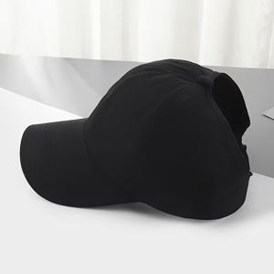 TEMU 여성 솔리드 이지 봄 여름 여행 스포츠 캡 포니테일 하프 돔 야구 모자 레터 한국 스타일 오리날개 모자 트렌디