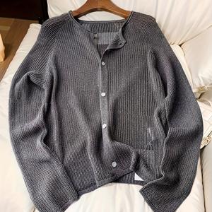 TEMU 여성용 홀아웃 라운드넥 가디건, 신상 여름 스타일, 가벼운 아우터, 쇼울, 얇은 탑, 에어컨 커버업