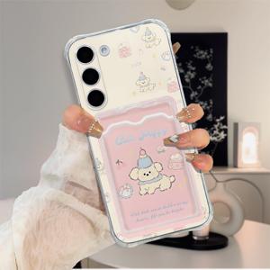 TEMU 스타일리시하고 , 카드 홀더가 있는 이 휴대폰 케이스는 눈에 띄는 사진을 보관할 수 있습니다. 우수한 방수 성질, 청소가 쉬우며, 핫셀링 아이템입니다. Samsung Galaxy A 시리즈 및 S 시리즈 모델과 호환 가능하며, 내구성이 뛰어나고