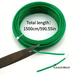 TEMU 1개 부드럽고 유연한 식물 지지줄, 15m/590.55인치, 정원용 플라스틱 코팅 온실 & 야드 타이, 꽃, 묘목, 작은 나무, 덩굴식물, 농장용 그물