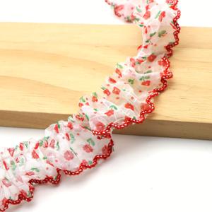 TEMU 1야드 2.5cm 폭 시폰 레이스 트림, 주름과 러플 엣지, 꽃무늬 패브릭 리본 - 의류 밑단, 헤드웨어, 홈 데코, DIY 재봉, 인형 액세서리, 베개 장식용