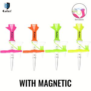 TEMU Caiton 4개 조절 가능 자석 골프 티 85mm/3.35인치 | 마킹이 있는 듀얼 티, 멀티 컬러 내구성 훈련 보조 장치 | 남녀 골프 연습용 티, 초보자 및 고급 플레이어에게 적합, 재사용 가능한 골프 추가 장비