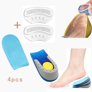 TEMU EVA 키높이 깔창 4개, 굽 패드, 키높이 깔창, 남녀공용 투명 키높이 패드, 하프 깔창, 스포츠용 키높이 깔창, 남녀공용, 하루 종일 착용해도 편안함, 0.59-1.38인치 높이의 굽 패드, 플랫슈즈, 스니커즈, 캐주얼 신발 등에 적합