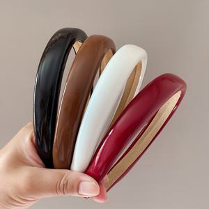 TEMU 4개 고급 가죽 얇은 엣지 헤어밴드 프렌치 스펀지 하이 스컬 탑 헤어밴드 헤어 클립 헤어 액세서리 여성 드레스 헤어웨어 주얼리 세트