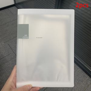 TEMU 2개 A5 반투명 두꺼운 다층 내부 페이지 정보 앨범 - 탄성 클로저가 있는 튼튼한 PVC 사진 앨범, 피아노 악보, 시험지 및 미술 컬렉션 보관을 위한 다양한 색상 옵션