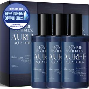 [2+1 구성] 아우페 옴므 워터릭 아쿠아 로션 에멀젼 200ml 남성 남자 대용량 수분 진정 보습 올인원