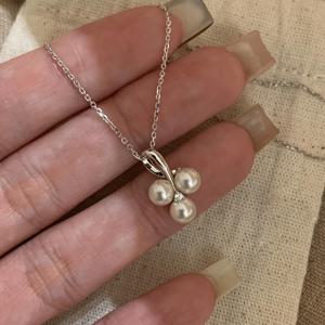 TEMU 구리 포도송이펜던트 목걸이 1개, 사이즈: 45CM, 여성용 패셔너블한 라이트 럭셔리 큐빅 인조 지르코니아 상감, 니치 디자인, 우아하고 정교하며 활용도 높은 쇄골 체인, 발렌타인데이 선물, 생일 선물, 총 중량: 3.4g, 선물용, 파티, 휴가, 여가, 연회, 데일리웨어, 공휴일, 캐주얼웨어에 적합