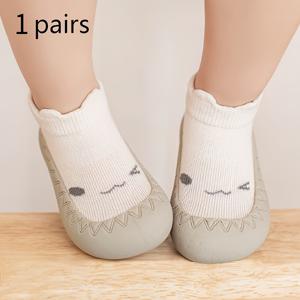 TEMU 1/2켤레 MIANZHI 아기 사계절 플로어 삭스 귀여운 동물 패턴 유아 신발 남아 여아용 부드러운 밑창 실내 뒤꿈치 미끄럼 방지 양말, 데일리 레저 라이프에 적합
