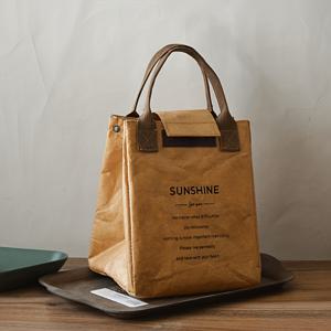 TEMU 패션 단열 도시락 가방, 도시락 가방 피크닉 벤토 가방 Dupont 종이 토트 도시락 가방, 비식품 접촉