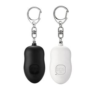 TEMU 2팩 충전식 알람 130dB 개인 안전 알람 LED 라이트 여성 노인 개인 알람 키체인 알람