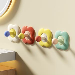 TEMU 4개 세트 도파민 플라워 무드릴 후크 | 현관 키홀더, 욕실 타월 걸이 | 헤비듀티 코트 후크 (인스타일, 다목적 사용), 후크