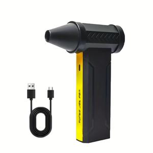 TEMU 150000RPM 무선 강력 팬, 3단 속도 무선 에어 ダ스터, 5000mAh USB-C 충전식, 컴퓨터 키보드, 눈, 낙엽, 바비큐, 캠핑, 가정 및 자동차 청소용 냉각 터보 제트 팬 - 궁극의 남성용 가젯 선물