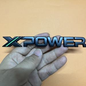 TEMU 1개, 메탈 스티커, X-Power 레터링 엠블럼, 스타일리시하고 실용적인 트렁크 배지 - 펜더 엠블럼 - 사이드 패널 스티커