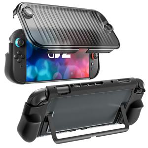 TEMU Switch 2 보호 케이스, Joy-Con 2 호환, 콘솔 베이스와 함께 사용 가능, 상단 및 하단 커버 보호 케이스, NS2 보호 커버용, Switch 2 커버 보호