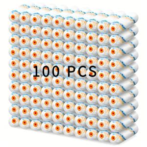 TEMU 미니 페인트 롤러 커버 100개입 - DIY 집 페인팅, 벽 보수 및 홈 데코레이션용 대량 소형 롤러 냅킨. 공예 및 홈 엔하넴 프로젝트, 페인팅 용품에 적합. 장식용 롤러 커버