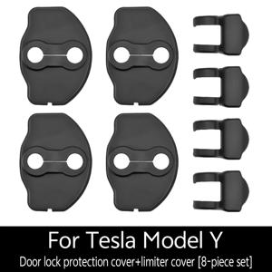 TEMU Tesla Model Y 신차 도어 잠금 커버 TPE 잠금 버클 보호 커버 장식 개조 액세서리 8개 세트