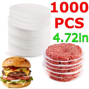 TEMU 1000개 논스틱 버거 페이퍼, 4.72인치로 미리 재단, 고급 종이로 제작되어 패티 및 기타 재료 분리, 냉동 및 보관용, 가정 주방 또는 슈퍼마켓 및 레스토랑에서 상업용으로 적합