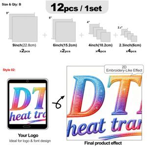 TEMU 12/16개/세트 자수 느낌 2D 다용도 아이언온 패치 세트, 맞춤형, 의류, 티셔츠, 베개커버, 데님 및 다양한 어두운 색상과 밝은 색상 패브릭에 적합. 고품질, 세탁 가능, 고탄력, 미끄럼 방지. 회사, 클럽, 팀 로고 및 프린트 패턴 맞춤화에 특히 적합