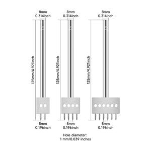 TEMU 실버리 로우 펀치 3pcs 4/5/6mm 2/4/6 치아 가죽 천공용 라운드 홀 펀칭 도구 DIY 핸드세이빙 가죽 공예 도구