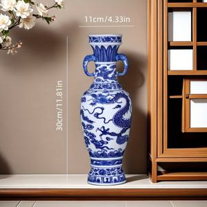 TEMU 용 디자인의 양손잡이 세라믹 꽃병 - 집, 식탁, 레스토랑, 결혼식 및 선물용 고급스러운 장식