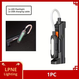 TEMU 1/2개 휴대용 작업등, USB 충전식 LED 손전등, 3가지 모드 LED 휴대용 손전등, 360° 회전 토치, COB LED 접이식 검사등 (수리, 그릴 및 조명용)