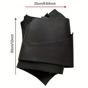 TEMU 1.5LB 정품 소가죽 조각, 블랙 색상, 1.7-1.8mm 두께, 수제 프로젝트 & 공예품 제작에 적합 (가방, 칼, 키체인, 다이어리 커버, 신발, 지갑, 펜 케이스 제작 포함)
