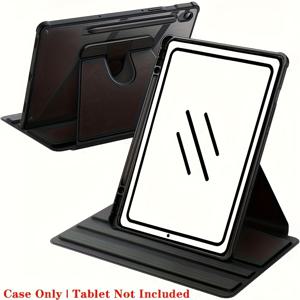 TEMU Samsung Galaxy Tab S10 FE 10.9인치/ S10 FE 13.1인치 S 펜 홀더 포함 회전 케이스, 360도 회전 보호 스탠드 커버 투명 후면, 자동 잠금/ 깨움 커버