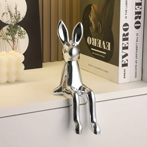 TEMU 1개/귀 토끼 앉는 장식 | 홈 거실 TV 캐비닛 장식품, 바 캐비닛 장식, 간편한 디자인, 휴일 및 생일 선물로 적합