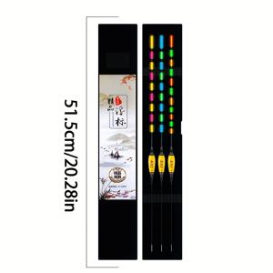 TEMU 낚싯바늘 찌 3개 세트, 찌 보관함 포함, 야광 전자찌, 멀티 컬러 찌 보관함, 빛나는 찌, 야생 낚시용, 강, 호수용, 야광 낚싯바늘 찌, 고품질 복합 나노 낚싯바늘 찌, 붕어 및 잉어 낚시용, 배터리 불필요. 다양한 상황에 적합, 주야간 사용 가능, 더 선명하게 보이는 꼬리. 야간 낚싯바늘 찌, 전자 야광찌, 야광찌