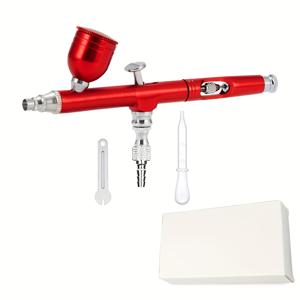 TEMU 0.3mm 듀얼 액션 중력 에어브러시 펜 - 케이크 데코, 네일 아트, 미용 & 모델 페인팅용 메탈 수동 페인트 스프레이 - 정밀 제어, 인체공학적 디자인, 다양한 색상 옵션 (레드, 블루, 블랙, 골든) - 취미 애호가 & 전문가에게 적합