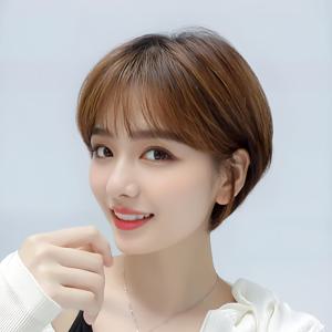 TEMU 여성용 숏 플러피 고온 섬유 헤어 리플레이스먼트 블록