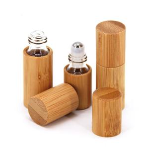 TEMU 2개 세트 3ml 5ml 10ml 나무병 향수 빈 오일 병 스테인리스 롤온 볼 향수병 오일 롤러 병