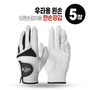 TEMU 5장 블레스트 골프장갑 이중덧댐 남성용 손바닥 천연양피 손등 0402합피