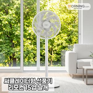 TEMU 대웅모닝컴 써큘레이터형 리모컨 선풍기 15개 날개 섬세한 바람 리모콘 구성|서큘레이터선풍기