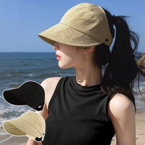 TEMU 2개 여성 자외선차단 여름 볼캡 모자, 포니테일 야구모자, 사이즈 조절가능 썬햇, 햇빛가리개, 썬캡, 골프, 캠핑, 여행