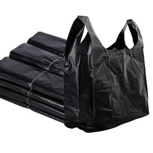 TEMU 149개 튼튼한 검정 PE 비닐 봉투 - 51.99Cm X 32.02Cm 강력한 검정색 조끼 스타일 비닐 랩 봉투 | 헤비 듀티 20Mu | 고강도 압력 병 랩 봉투 - 식료품, 야외 사용, 포장 및 호텔 청소에 적합