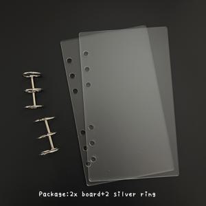 TEMU A6 프로스트 아크릴 바인더 커버, 6홀 바인더 PMMA 무광 보드, DIY 노트북 수집용 책
