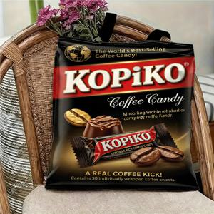TEMU KOPIKO 커피 테마 토트백, 일상 및 장보기용, 열전사 프린트가 있는 재사용 가능한 사각형 쇼핑백, 크리스마스 선물, 생일 선물, 피크닉용 - 커피 애호가를 위한 오픈탑 디자인