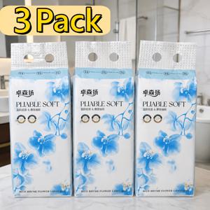 TEMU 3팩 (1600매) 천연목펄프 종이 타월, 가정 및 욕실용 - 얼룩 남지 않는 부드러운 걸이형 롤매트, 높은 흡수성, 내구성 있는 2중 매트지, 건식/습식 사용 가능, 염료 무첨가, 필수 청소용 종이 롤