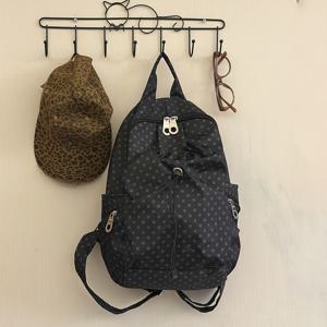 TEMU 여성용 도트 무늬 멀티포켓 내구성 백팩, 캐주얼 대학생 스타일 귀여운 백팩, 출퇴근 및 여행에 적합