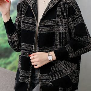 TEMU MOM 후드티 2023 신상 여성용 봄가을 루즈핏 지퍼 가디건 재킷