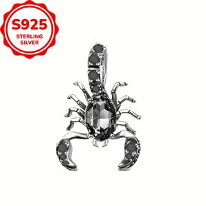 TEMU 1개 925 실버 블랙 쿨 스코프 디자인 목걸이 펜던트 주얼리 제작, 여성 또는 남성을 위한 선물