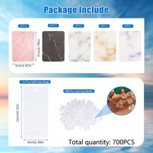 TEMU 바구니가 포함된 700개 주얼리 디스플레이 카드 세트. 귀걸이 선물, 장식, 발렌타인데이 및 기타 기념일에 맞는 포장에 완벽합니다.