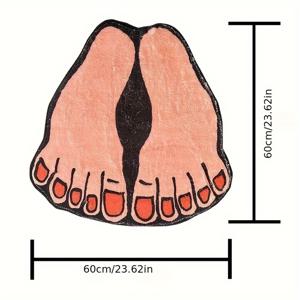TEMU 1000G 캐시미어 창의적인 발자국 패턴 카펫. 10mm의 부드럽고 미끄럼 방지 기능이 있는 세탁기 사용 가능 디자인. 독특한 불규칙한 모양과 푹신한 질감으로 침실, 거실 및 현관에 적합합니다.