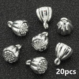 TEMU 20개 로터스 펜던트 액세서리 합금 3D 꽃봉오리 비즈, 아뮬렛 참 중국 스타일 DIY 주얼리 만들기 용품, 플라워 태슬 스페이서 비즈, 목걸이 팔찌 귀걸이 키체인 공예용 루즈 비드 스트랜드 세트
