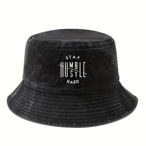 TEMU 워싱 피셔먼 캡 빈티지 디스트레스 스타일 피셔먼 햇 버킷햇 패션 캐주얼 올매치 쿨 프린트 야외 낚시 모자 등산 모자 남녀 여행 모자