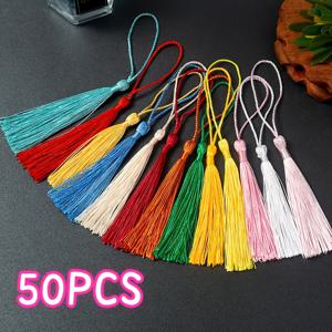 TEMU 50개 태슬 펜던트 - 의류, 신부 부케, 재봉, 주얼리 제작, 책갈피 및 키체인용 장식용 긴 폴리에스터 태슬 - 공예 및 프로젝트에 적합 - 졸업 및 특별한 날을 위한 이상적인 선물